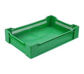 Ящик Тара.ру п/э 600х400х135 дно сплошное, зелёный 04240 