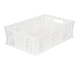 Морозостойкий перфорированный ящик с ручками Тара.ру 600х400х180 мм, белый 16413 