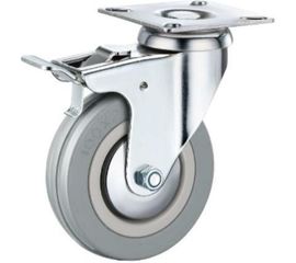 Аппаратное колесо поворотное с тормозом SCgb 42 (100 мм; 80 кг) А5 1000071 