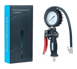 Пистолет для подкачки колес с манометром NORDBERG 80 мм Ti61 