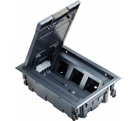 Люк в пол на 6 модулей с суппортом и коробкой Экопласт LUK 6 45х45мм 70060+70160, пластик 70062 