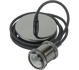 Подвесной патрон IEK, E27 со шнуром 1,5м RETRO черный EPA12-04-02-K02 