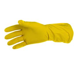 Латексные хозяйственные перчатки ЛЮБАША Эконом с х/б напылением рифленая ладонь размер M 