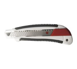 Нож со сменными лезвиями Монтажник обрезиненный, 1+2 лезв, 18мм, ABS+TPR, кнопка Easy Slider 600504 