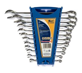 Набор комбинированных ключей 12шт: 6-15 17 19 мм пластиковый держатель KRAFT KT 700590 