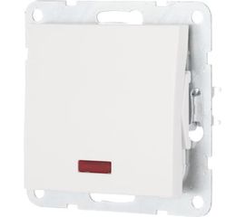1-клавишный выключатель LK Studio c индикатором, схема 1L, 16 A, 250 B, белый 860204-1 
