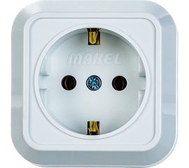 Розетка с заземлением, белая Makel 45108 