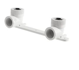 Двойной комбинированный отвод PP-R SLT AQUA с креплением, ВР 20х1/2 SLTFY10201 