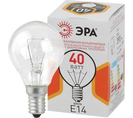 Лампа накаливания ЭРА ДШ, шар, 40Вт, 230В, Е14, цветная упаковка Б0039136 