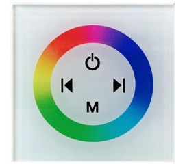 Контроллер Apeyron RGB 12В, 144 Вт, встраиваемый с БЕЛОЙ многоцветной сенсорной панелью 04-09 