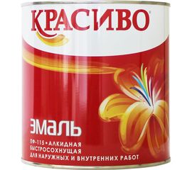 Эмаль Красиво ПФ-115 черная, банка 2,7 кг 4690417011186 