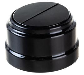 2-клавишный выключатель Bylectrica А510-2202 10А открытой установки, серия РЕТРО, черный, А510-2202 черный 