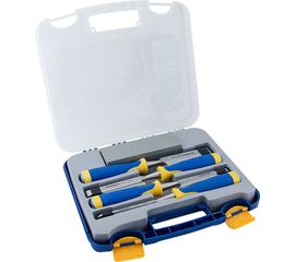 Набор стамесок МастерАлмаз в пластиковом кейсе 6/12/20/26 мм+точильный камень 10507101 