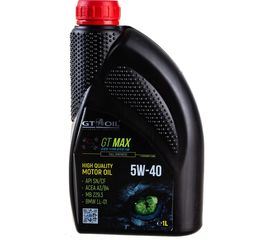 Моторное масло GT OIL Масло Max SAE 5W-40 API SN/CF, 1 л 8809059409008 