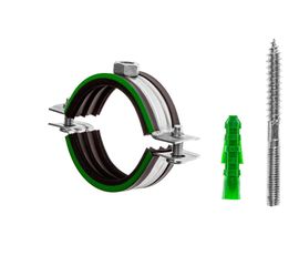 Комплект MAYER сантех. хомут со шпилькой 8x80 и дюбелем д/труб 1 1/2"" (48-52 мм), гайка М8, 1 шт. 14 0112 1 