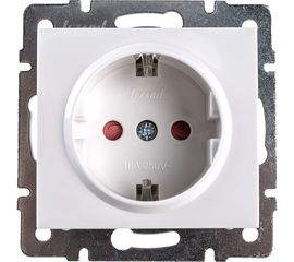 Розетка LEZARD RAIN с защитой от детей керамика белая 703-0288-124 