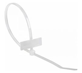 Хомут под маркер REXANT nylon 200 мм 100 шт белый 07-0206 