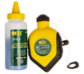 Малярный отбивочный шнур 30 м + разметочная краска 115 гр. FIT 04708 