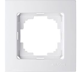 Рамка NILSON одноместная белая Touran naturel 24110091 