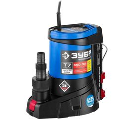 Погружной дренажный насос для чистой воды Зубр Профессионал Т7 АкваСенсор НПЧ-Т7-550 