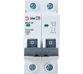 Автоматический выключатель ЭРА ВА47-29 2P 20А кривая C Б0031933 