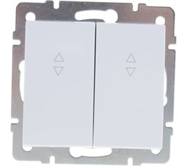 Проходной двойной выключатель LEZARD RAIN белый 703-0288-106 