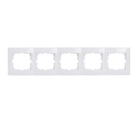 Пятиместная горизонтальная рамка LEZARD KARINA б/ вст белая 707-0200-150 