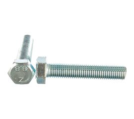 Болт DIN 933 с шестигранной головкой, оцинкованный М20х100, 5шт - коробка Tech-Krep 126541 