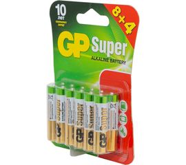 Алкалиновые батарейки GP Super Alkaline 24А ААA - 12 шт. 24A8/4-2CR12 
