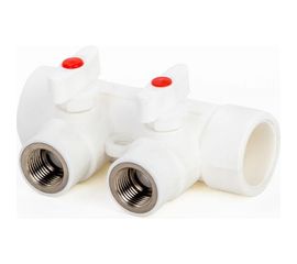 Коллектор с шаровыми кранами LAMMIN PPR ВР 32х1/2х2 Lm31082215032 