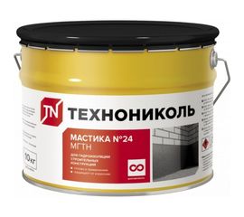 Гидроизоляционная мастика Технониколь №24 МГТН, ведро 10 кг ЦБ769349 