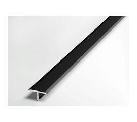 Порог прямой Т-образный алюминиевый ЛУКА (5 шт, 20 мм, 2,7 м, порошковое покрытие, Черный) УТ000038617 