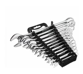 Набор рожково-накидных ключей ЕРМАК 12 предметов, 6-22мм, полированные CRV, пластик холдер 736-098 