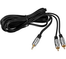 Шнур REXANT Стерео 3,5 мм - 2 RCA, длина 3 метра 17-4224 