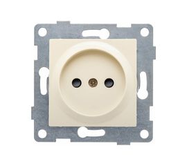 Розетка GUSI ELECTRIC Ugra МЕХ 1-ой б/з с з/ш, СУ, 16А, 250В, бежевый С11Р2-003 