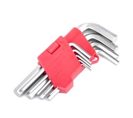 Набор Г-образных шестигранных ключей INTERTOOL 9 шт., 1.5-10 мм, Cr-V HT-0601 