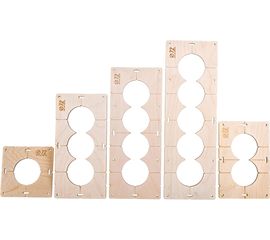 Комплект шаблонов для сверления подрозетников (5 шт; диаметр 72 мм; толщина 8 мм) РОТОР shablon72 