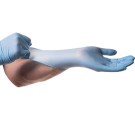 Нитриловые перчатки с текстурированными пальцами Puretech Neutrino 24 см, XL, голубые, 50пар G1054 