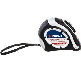 Карманная рулетка РОКОТ STATUS автостоп, 7,5мх25мм 658-011 