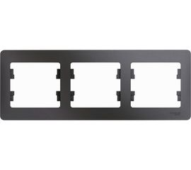 3-местная горизонтальная рамка Schneider Electric Glossa графит GSL001303 
