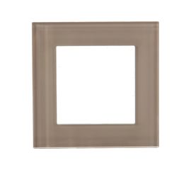 1-постовая рамка LK Studio натуральное стекло, цвет кремовый 844117-1 