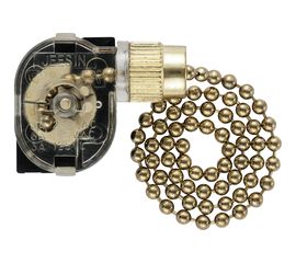 Выключатель duwi цепочка-металл 2А, цвет: золото 24463 9 