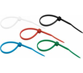 Нейлоновая хомут-стяжка REXANT 250x3,6 мм, цветная, упаковка 25 шт. 07-0258-25 