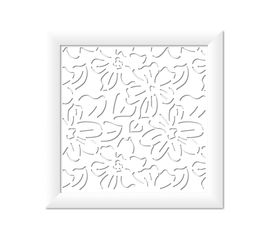 Экран для радиатора Стильный Дом Цветы 60x60 см, белый v547251 