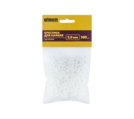 Крестики для кафеля (100 упаковок по 200 шт; 2 мм) Biber 55602 тов-080348 