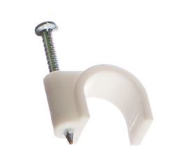 Пластиковая круглая скоба с гвоздем FORTISFLEX СПК 10 25шт 49462 