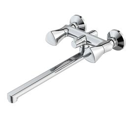 Смеситель для ванны IDDIS Bounce BOUSBL2i10WA с длинным изливом с керамическим дивертором 