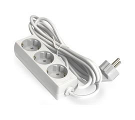 Удлинитель ExeGate ECE-3-3W 3 евророзетки с заземлением, 3м, белый 285806 