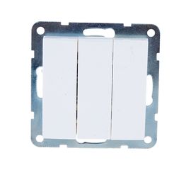 3-клавишный выключатель LK Studio схема 1+1+1 16 A, 250 B белый 862104-1 