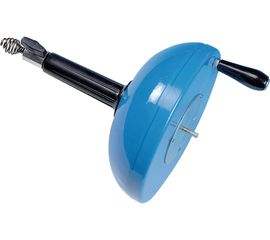 Вертушка для удаления засоров в трубах (до Ф 76 мм, длиной до 12 метров, металлический барабан, с подключением для шуруповерта) КРОКОЧИСТ 50712-9-12 